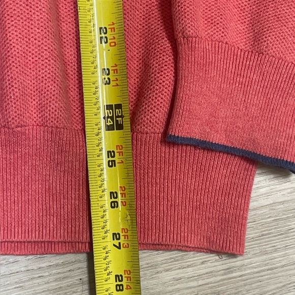 Ralph Lauren Men's light red quarter Zip-Up Sweater 100% pima cotton sz XL - Picture 8 of 10